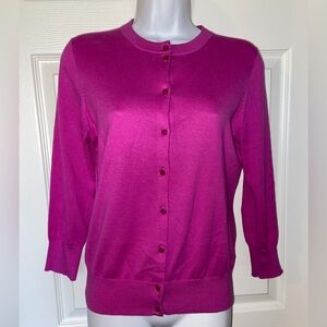J. Crew Factory Clare Cardigan, Brilliant Fuchsia , Size Medium